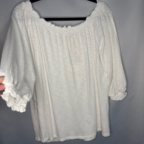 Knox Rose Off Shoulder White Top Size Large - Picture 3 of 7